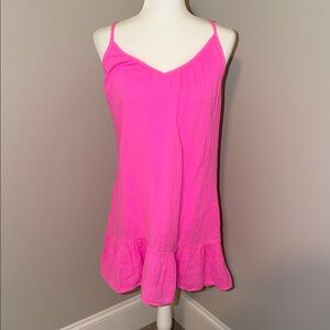 Vineyard Vines Neon Pink Women's Swim Coverup Small